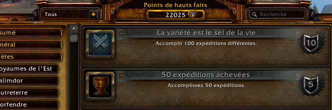 Les hauts-faits pour les Expéditions header_hautfait_expeditions_legion