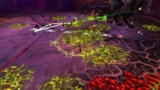 Un personnage joueur dispose de la pourriture et explose régulièrement