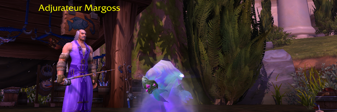 L'adjurateur Margoss se trouve sur une île vers Dalaran
