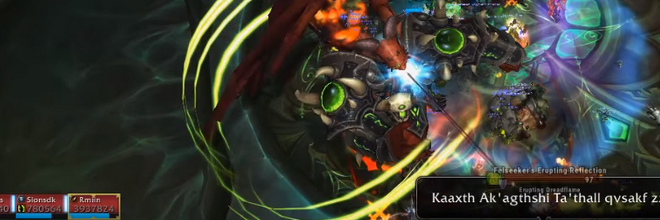 Kil'jaeden lance ses gangregriffes en cône (héroïque)