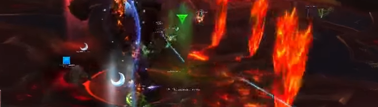 Des sillages de Feu se propagent aux extérieurs sur une ligne droite