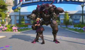 Aperçu du modèle (légendaire) : D.Va - Chat noir background_overwatch_apercu_modele_legendaire_dva_chatnoir