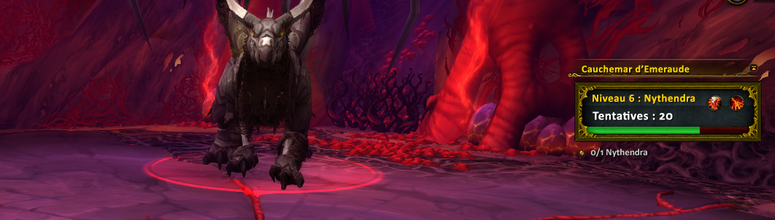 Nythendra au Cauchemar d'Emeraude avec une clé de raid mythique +6